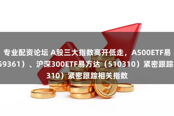专业配资论坛 A股三大指数高开低走，A500ETF易方达（159361）、沪深300ETF易方达（510310）紧密跟踪相关指数